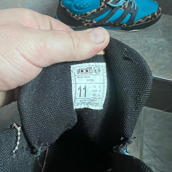 Men’s Radii high top Blue/Black with Leopard print size 11 - Picture 3 of 3